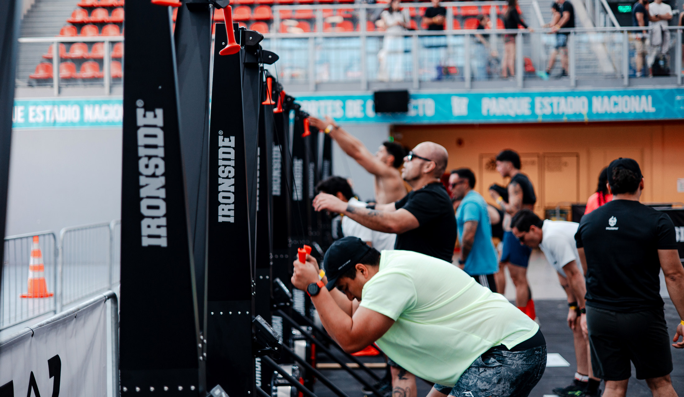 Estación de SkiErg IRONSIDE en competencia